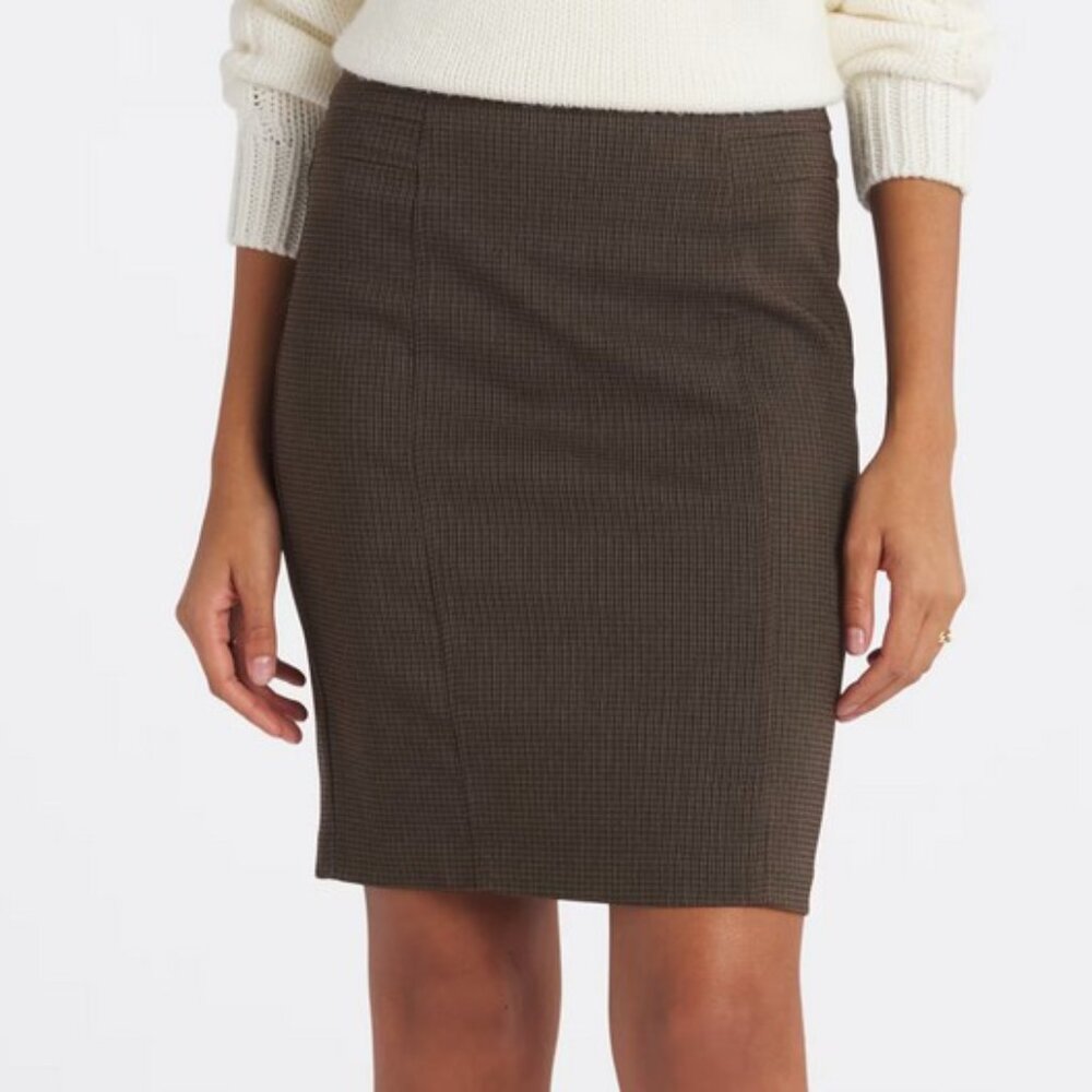 Tribal Checked Pencil Skirt